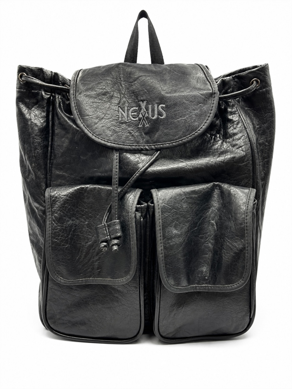 Nexus Hairdressers Faux Leather Drawstring Multi-Pocket Backpack‎